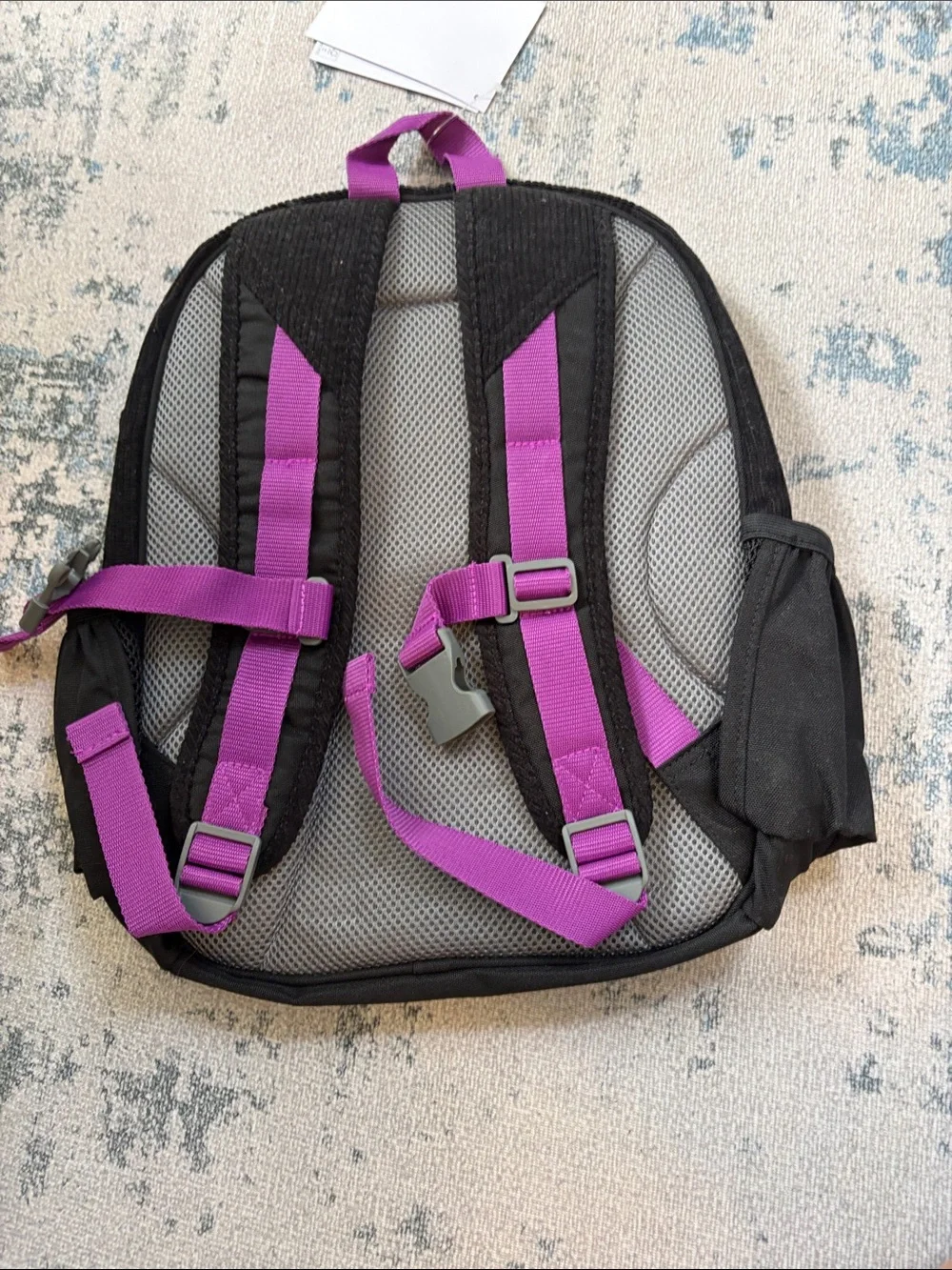 Pottery Barn Kids Black Backpack with Bright Pink Pixel Accents
